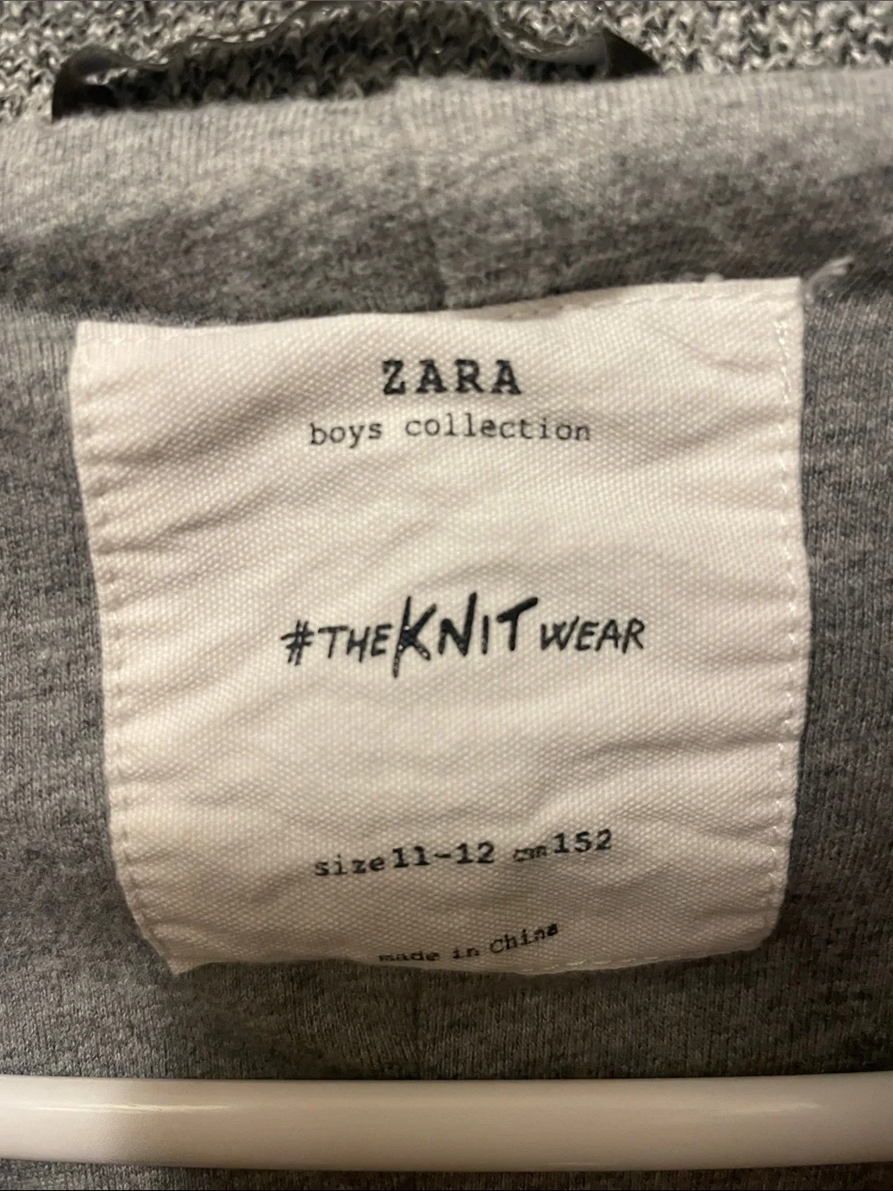 Zara Boy’s Heather Gray Button-Up Cardigan Jacket